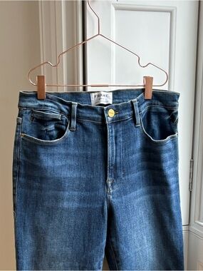 Frame Denim Women’s Straight Jeans High Rise Preppy Summer